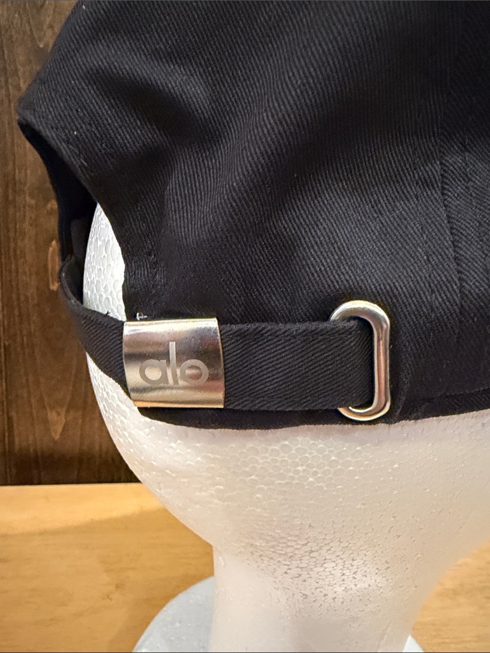 ALO Yoga Black Baseball Cap with White Logo - Picture 5 of 5